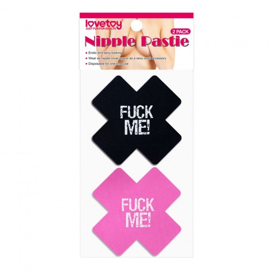 Набор из 2 пар пэстисов Cross Pattern Nipple Pasties - Lovetoy - купить с доставкой в Иркутске