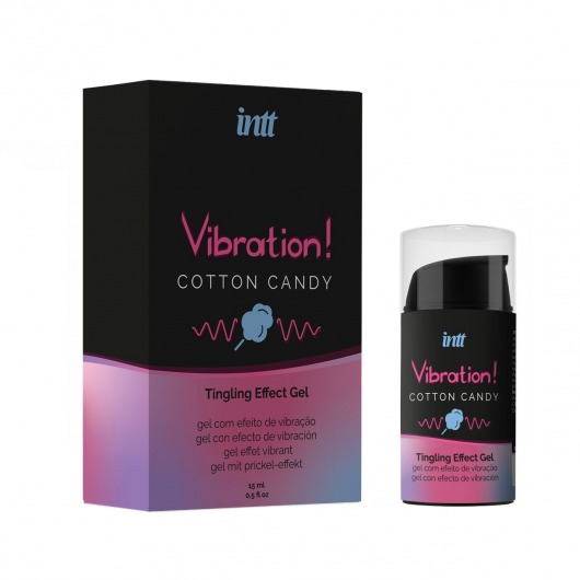 Жидкий вибратор Vibration Cotton Candy с ароматом сахарной ваты - 15 мл. - INTT - купить с доставкой в Иркутске