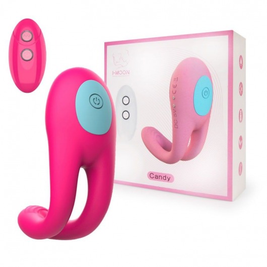 Розовое виброкольцо с пультом ДУ - I-MOON - в Иркутске купить с доставкой