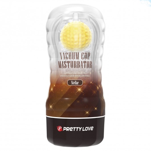 Прозрачный текстурированный мастурбатор Vacuum Cup Masturbator Stellar - Baile - в Иркутске купить с доставкой
