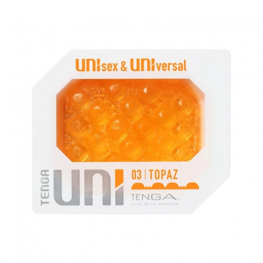 Оранжевый мастурбатор-стимулятор Tenga Uni Topaz - Tenga - в Иркутске купить с доставкой