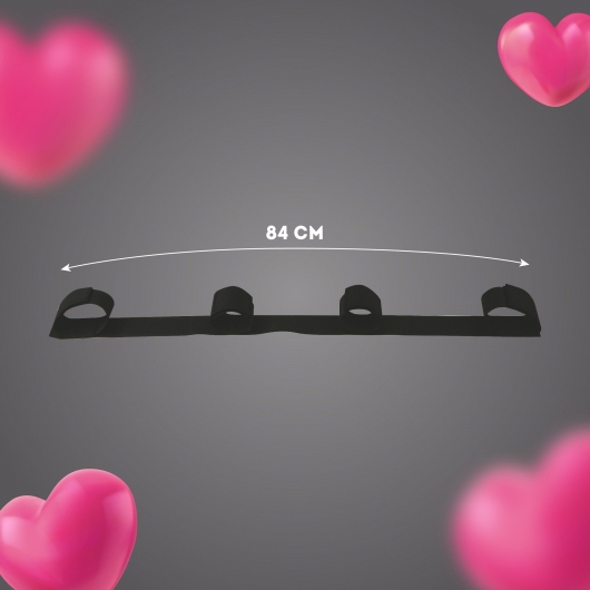 Черный фиксатор на щиколотки и запястья - Волшебная страна - купить с доставкой в Иркутске