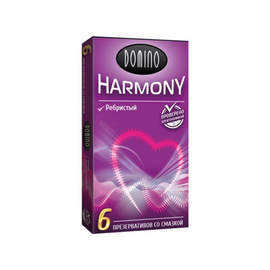 Презервативы с рёбрышками Domino Harmony - 6 шт. - Domino - купить с доставкой в Иркутске