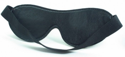 Черная кожаная маска на глаза - БДСМ Арсенал - купить с доставкой в Иркутске