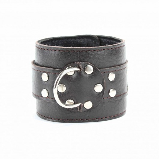 Кожаные наручники на металлической цепочке - БДСМ Арсенал - купить с доставкой в Иркутске