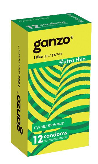 Ультратонкие презервативы Ganzo Ultra thin - 12 шт. - Ganzo - купить с доставкой в Иркутске