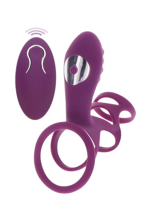 Фиолетовая эрекционная вибронасадка Halo Halo C-Ring Sleeve - Toy Joy - в Иркутске купить с доставкой
