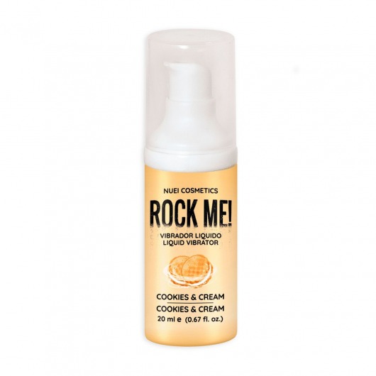 Жидкий вибратор Nuei Rock Me! с ароматом печенья и сливок - 20 мл. - Nuei cosmetics - купить с доставкой в Иркутске