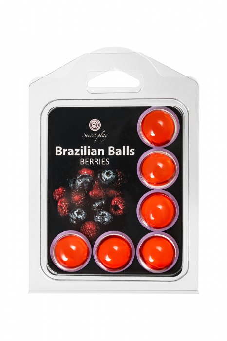 Набор из 6 шариков с массажным маслом Brazilian Balls с ароматом ягод - Secret Play - купить с доставкой в Иркутске