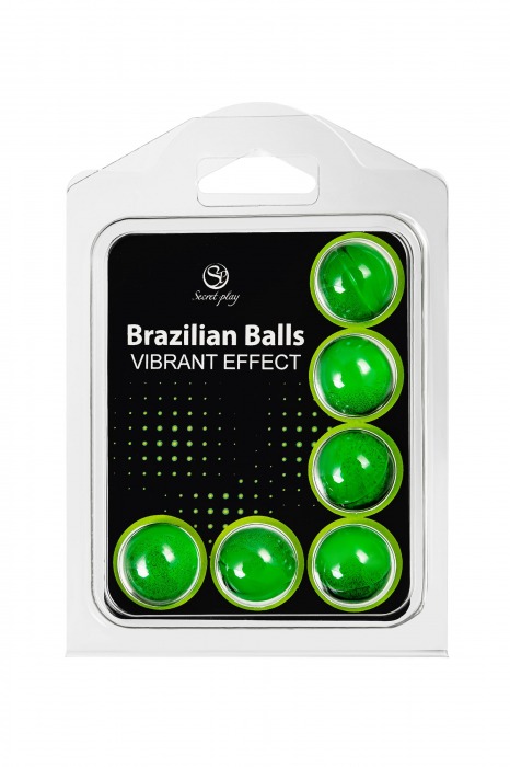 Набор из 6 шариков с массажным маслом Brazilian Balls с эффектом вибрации - Secret Play - купить с доставкой в Иркутске