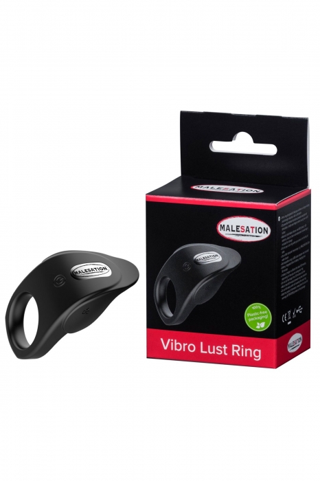 Черное эрекционное виброкольцо Vibro Lust Ring - MALESATION - в Иркутске купить с доставкой