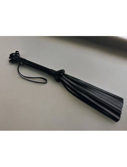 Черная кожаная плеть King Arsenal - 44 см. - БДСМ Арсенал - купить с доставкой в Иркутске