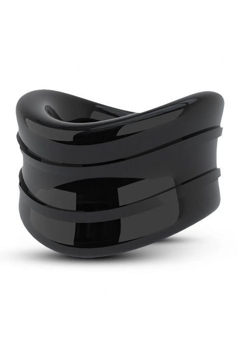 Черное эрекционное кольцо на мошонку Beef Ball Stretcher Snug - Blush Novelties - в Иркутске купить с доставкой