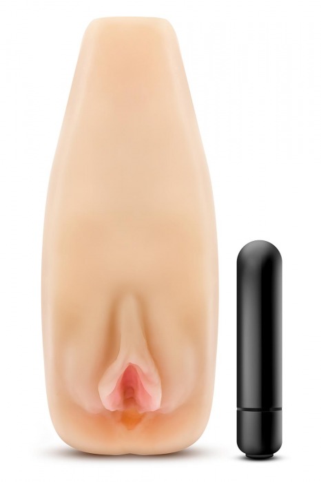 Мастурбатор-вагина с вибрацией Soft   Wet Natasha Realistic Beige Masturbator - Blush Novelties - в Иркутске купить с доставкой