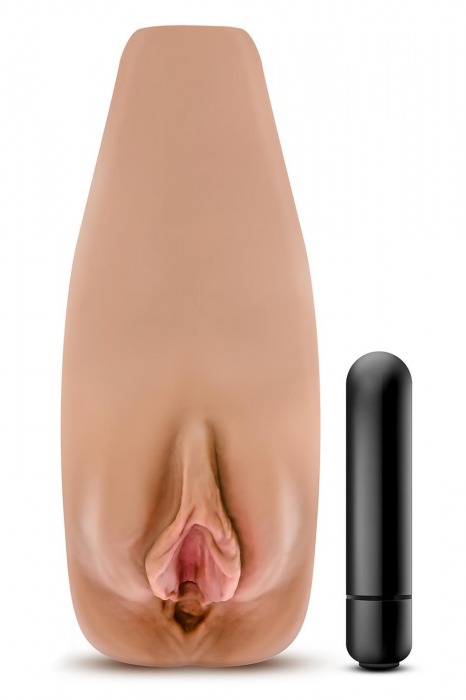 Маструбатор-вагина с вибрацией Soft   Wet Renata Realistic Tan Masturbator - Blush Novelties - в Иркутске купить с доставкой