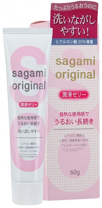 Гель-смазка на водной основе Sagami Original - 60 гр. - Sagami - купить с доставкой в Иркутске