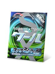Презерватив Sagami Xtreme Mint с ароматом мяты - 1 шт. - Sagami - купить с доставкой в Иркутске