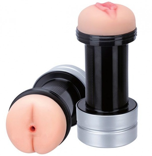 Мастурбатор 2-в-1 REALSTUFF 2 IN 1 HUMMER ANUS   VAGINA: вагина и анус - Dream Toys - в Иркутске купить с доставкой