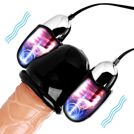 Черная стимулирующая насадка для головки полового члена Multi Speed Vibrating Penis Head Teaser - XR Brands - в Иркутске купить с доставкой