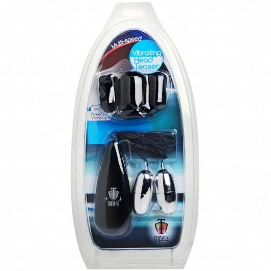 Черная стимулирующая насадка для головки полового члена Multi Speed Vibrating Penis Head Teaser - XR Brands - в Иркутске купить с доставкой