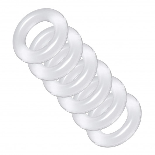 Комплект из 6 прозрачных эрекционных колец Ring Master Custom Ball Stretcher Kit - XR Brands - в Иркутске купить с доставкой