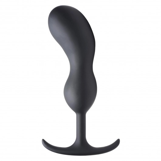 Черный массажер простаты с утяжелителями Premium Silicone Weighted Prostate Plug XL - 20,8 см. - XR Brands - в Иркутске купить с доставкой
