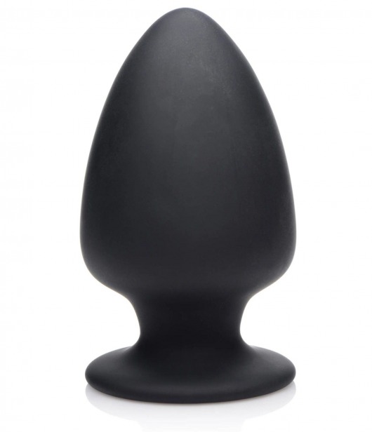 Черная мягкая анальная пробка Squeezable Large Anal Plug - 13,2 см. - XR Brands