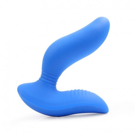 Синий вибромассажер простаты 3,5’’ Curve P-spot Massager - 12 см. - Erokay - в Иркутске купить с доставкой
