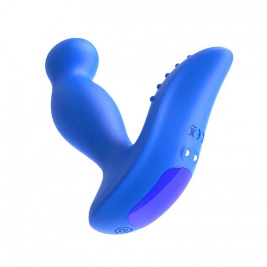 Синий вибромассажер простаты 3,5’’ Remote Control P-spot Massager - 12,5 см. - Erokay - в Иркутске купить с доставкой