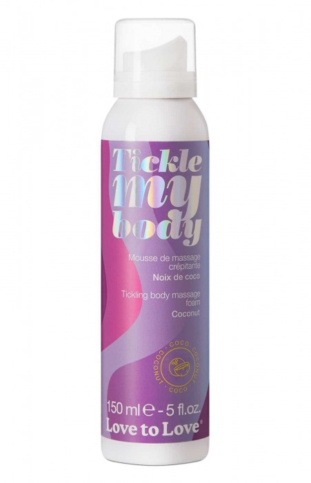Массажная хрустящая пенка Tickle My Body Coconut с ароматом кокоса - 150 мл. - Love to Love - купить с доставкой в Иркутске