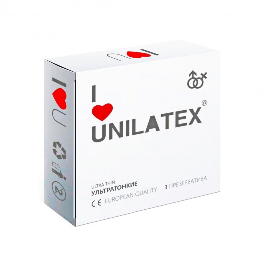 Ультратонкие презервативы Unilatex Ultra Thin - 3 шт. - Unilatex - купить с доставкой в Иркутске