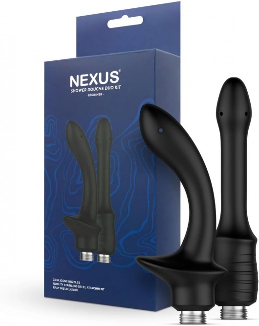 Набор из 2 насадок для анального душа Shower Douche Duo Kit Beginner - Nexus Range - купить с доставкой в Иркутске