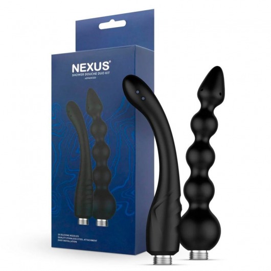 Набор из 2 насадок для анального душа Shower Douche Duo Kit - Nexus Range - купить с доставкой в Иркутске