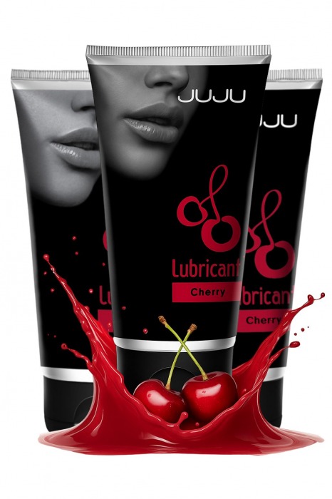 Набор из 3 съедобных лубрикантов JUJU со вкусом вишни - JuJu - купить с доставкой в Иркутске