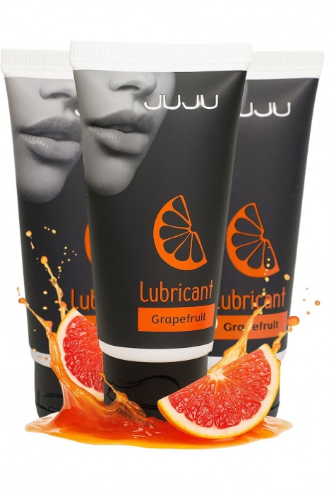 Набор из 3 съедобных лубрикантов JUJU со вкусом грейпфрута - JuJu - купить с доставкой в Иркутске