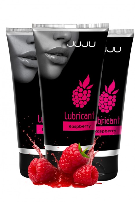 Набор из 3 съедобных лубрикантов JUJU со вкусом малины - JuJu - купить с доставкой в Иркутске