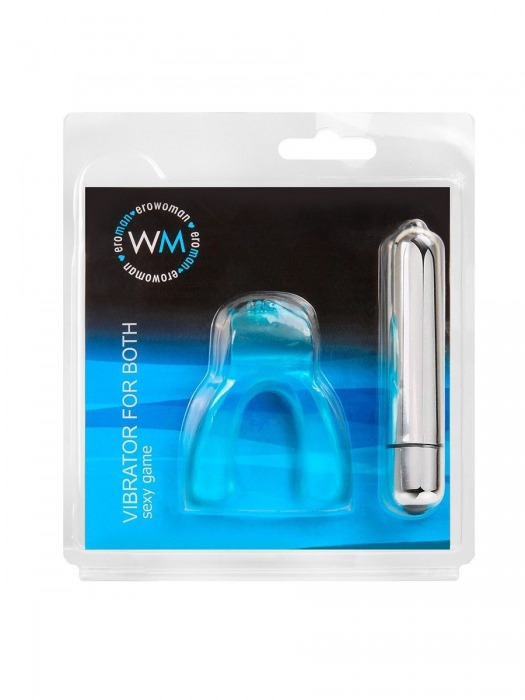 Голубая капа с вибропулей для оральных ласк - Erowoman-Eroman купить в Иркутске с доставкой в Orgasmix.ru Голубая капа с вибропулей для оральных ласк - Erowoman-Eroman