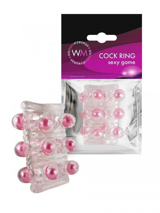 Прозрачная сквозная насадка на пенис с цветными шариками - Erowoman-Eroman - в Иркутске купить с доставкой Прозрачная сквозная насадка на пенис с цветными шариками - Erowoman-Eroman - в Иркутске купить с доставкой