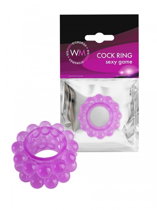 Лиловое эрекционное кольцо с 2 рядами стимулирующих шариков - Erowoman-Eroman - в Иркутске купить с доставкой Лиловое эрекционное кольцо с 2 рядами стимулирующих шариков - Erowoman-Eroman - в Иркутске купить с доставкой