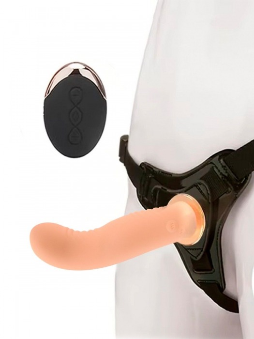 Женский вибрострапон со съемной насадкой и пультом ДУ - Erokay - купить с доставкой в Иркутске