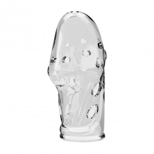 Прозрачная насадка на пенис Booker - 8 см. - Baile - в Иркутске купить с доставкой