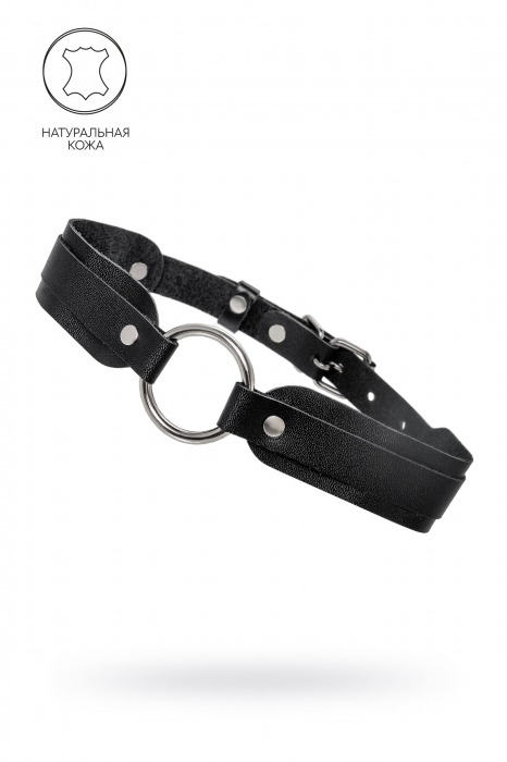 Черный кожаный чокер-ошейник со скруглёнными углами - Pecado - купить с доставкой в Иркутске