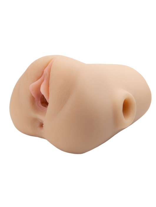 Телесный мастурбатор с вибрацией Double Pounder Vibrating Squeeze Stroker - Pipedream - в Иркутске купить с доставкой