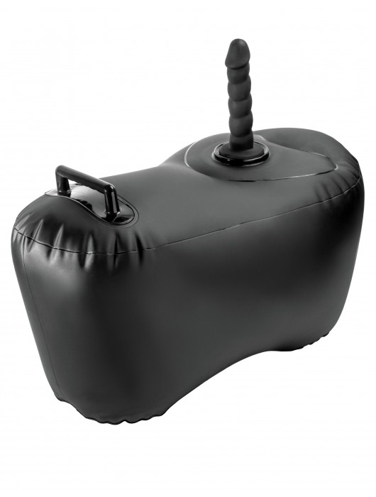 Черное надувное кресло с платформой для фиксации дилдо Body Dock Inflatable Love Seat - Pipedream - купить с доставкой в Иркутске