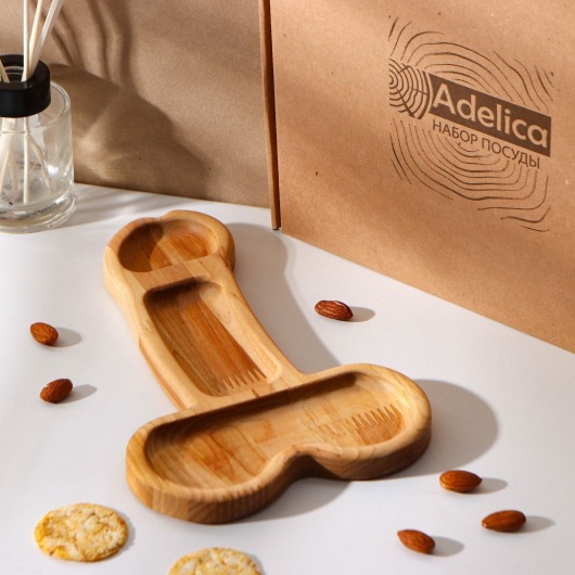 Деревянное блюдо для подачи в форме члена (25 х 16,5 х 1,7 см) - Сима-Ленд - купить с доставкой в Иркутске