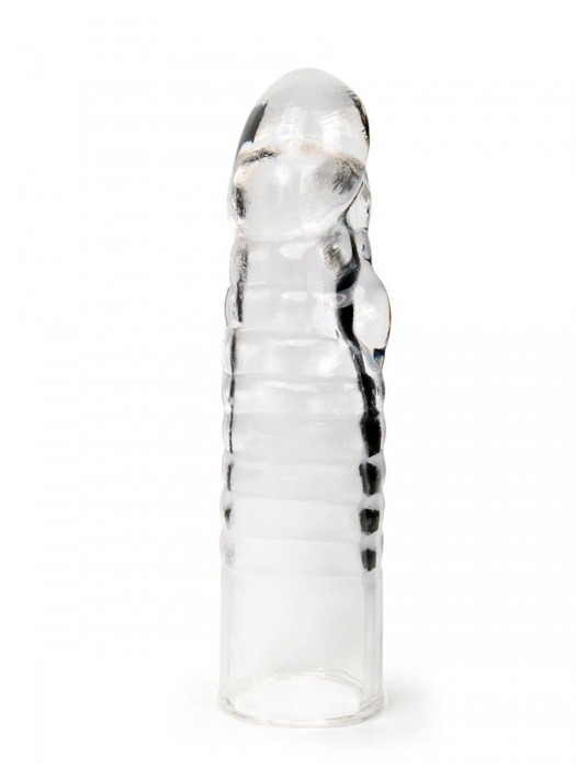 Прозрачная закрытая насадка на член - 15 см. - Sex Expert - в Иркутске купить с доставкой