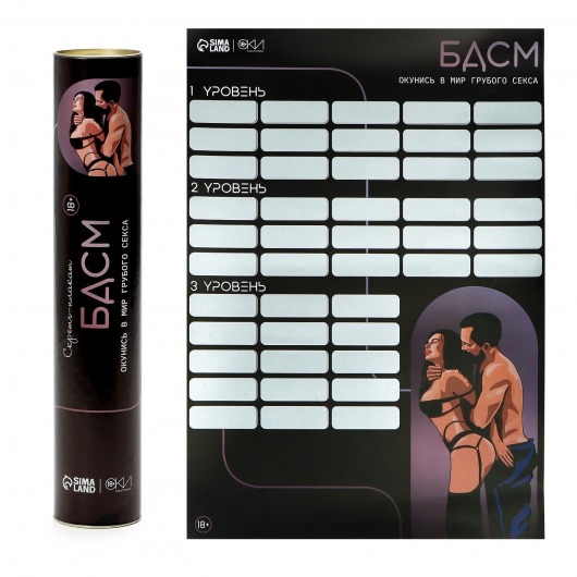 Плакат для двоих со скретч-слоем «БДСМ» - Сима-Ленд - купить с доставкой в Иркутске