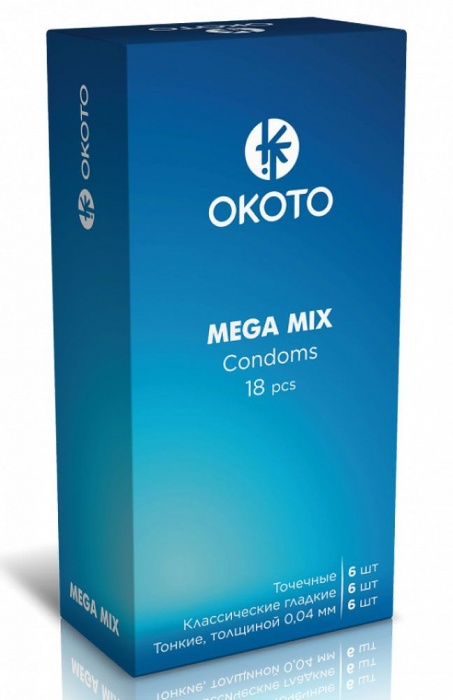 Презервативы OKOTO Mega Mix - 18 шт. - Sitabella - купить с доставкой в Иркутске
