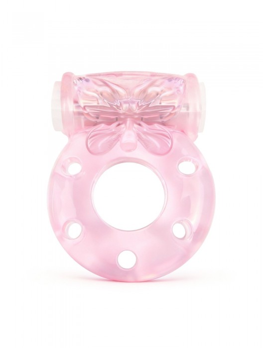 Розовое эрекционное виброкольцо с бабочкой - 1137 - в Иркутске купить с доставкой