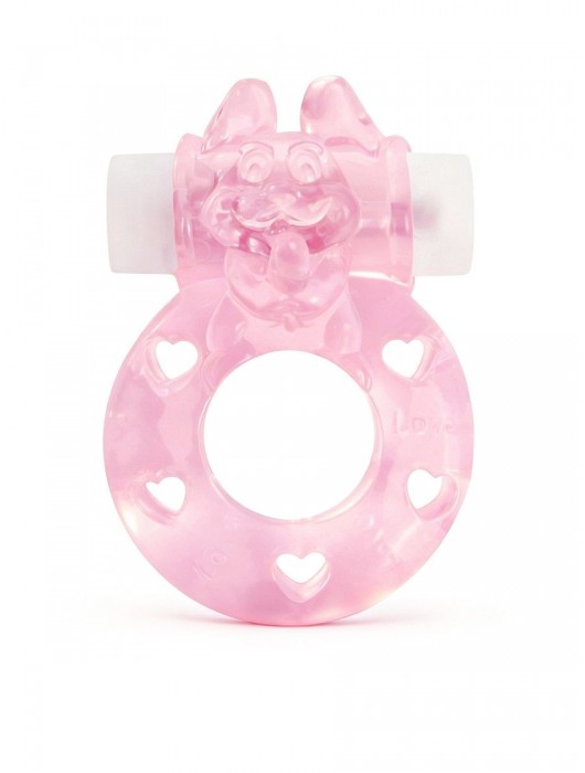 Розовое эрекционное виброкольцо в форме зайчика - 1137 - в Иркутске купить с доставкой